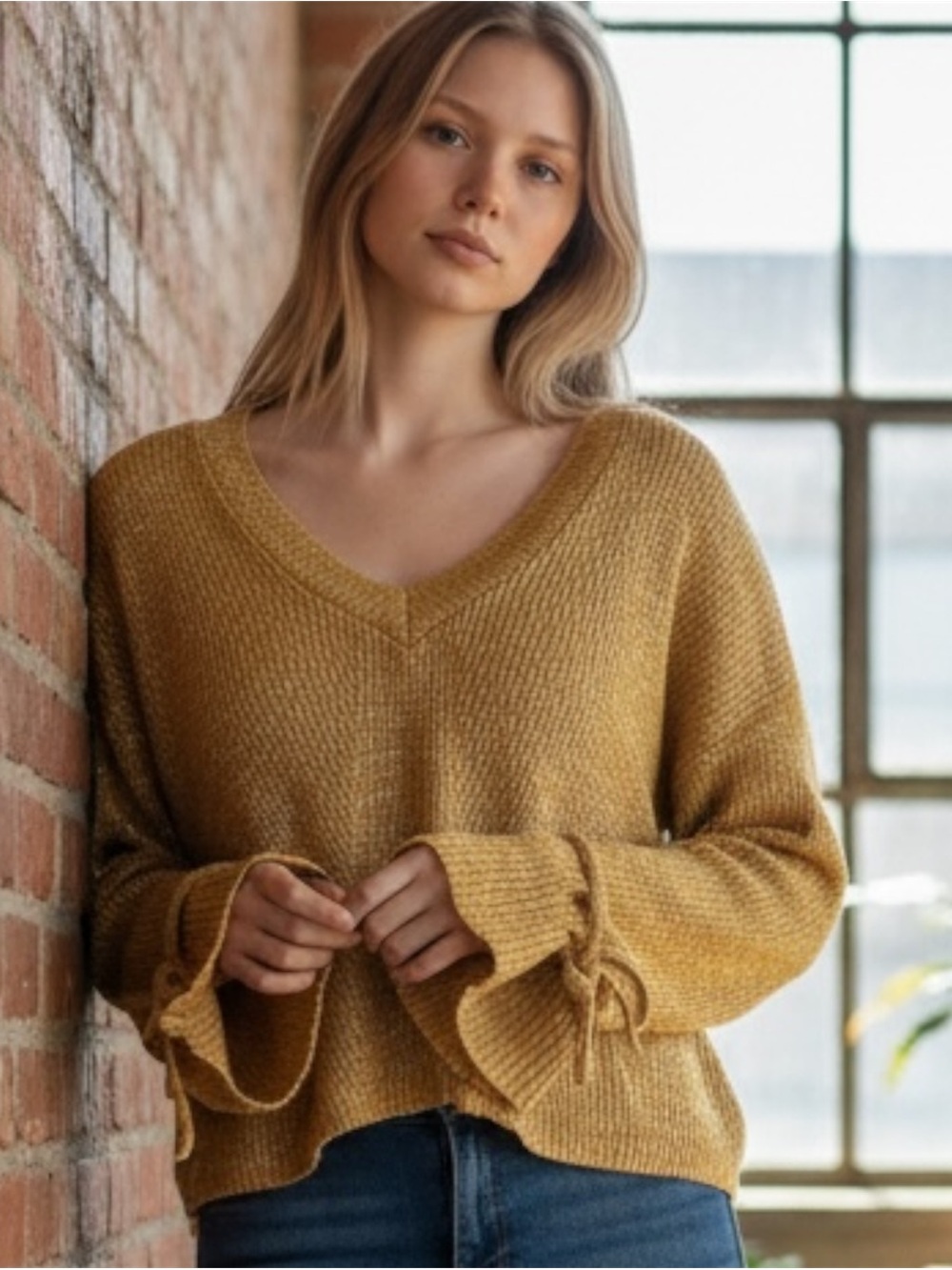 Y2K EXPRESS Pullover Sweater S Yellow